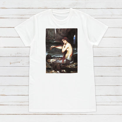 Mermaid T Shirt Waterhouse Pre-Raphaelite Art Y2K 90s Pretty Quirky Aesthetic Pastel Goth Soft Grunge Gifts Womens Mens Graphic Printed Tee