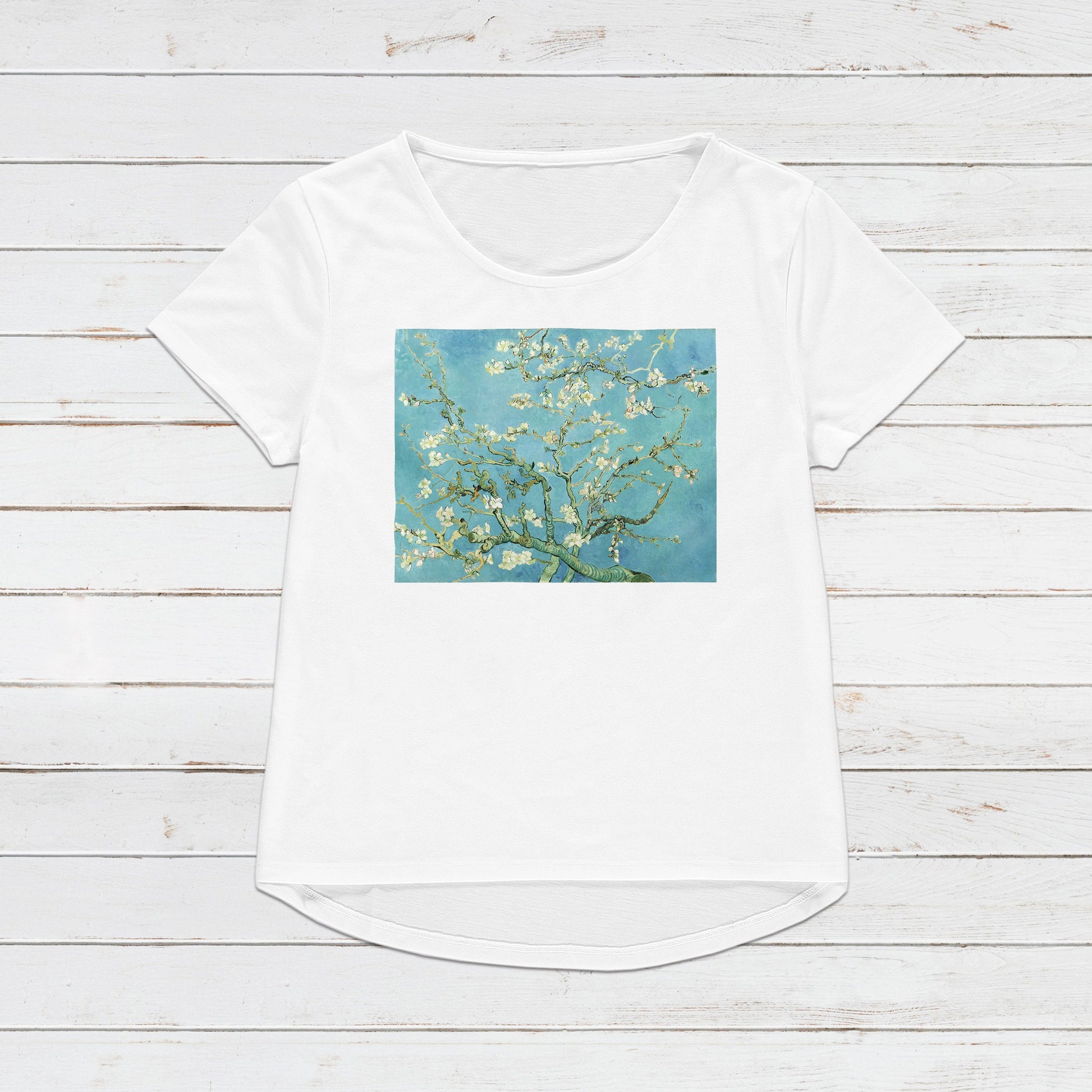 Almond Blossoms T Shirt Van Gogh Impressionist Classical Art Flowers Floral Aesthetic Pretty Soft Grunge Womens Mens Graphic Printed Tee Top