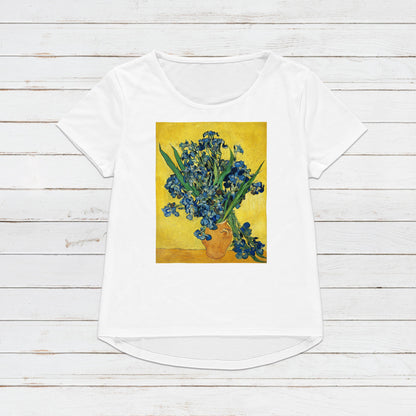 Irises T Shirt Van Gogh Impressionist Classical Art Flowers Iris Floral Aesthetic Pretty Soft Grunge Gift Womens Mens Graphic Printed Tee