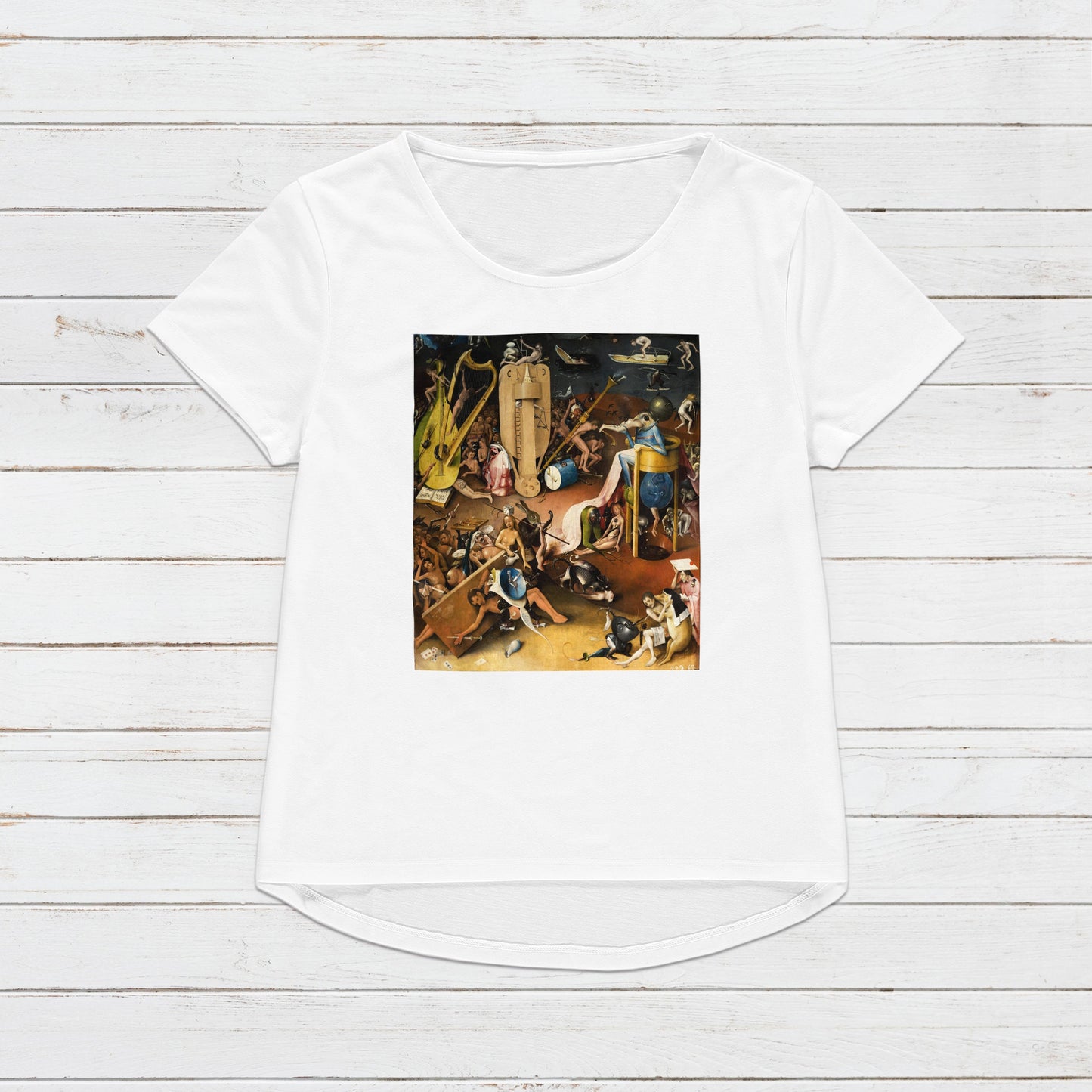 The Garden of Earthly Delights T Shirt Hieronymus Bosch Medieval Art Horror Monster Quirky Aesthetic Grunge Womens Mens Graphic Printed Tee