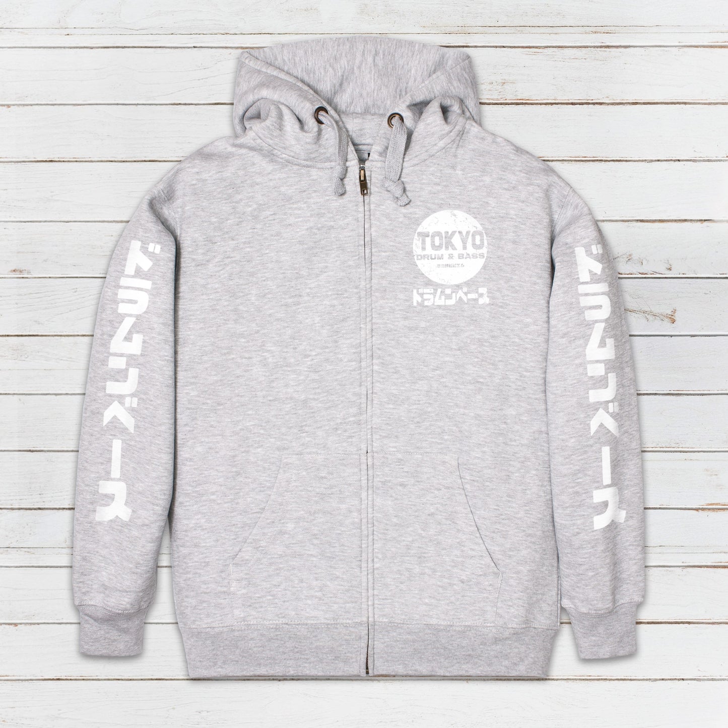 Tokyo Drum & Bass Zip Up Hoodie Japanese Japan Streetwear Jungle Junglist Synth Music Sweatshirt Gifts for Men Mens Womens Zipped Hooded Top