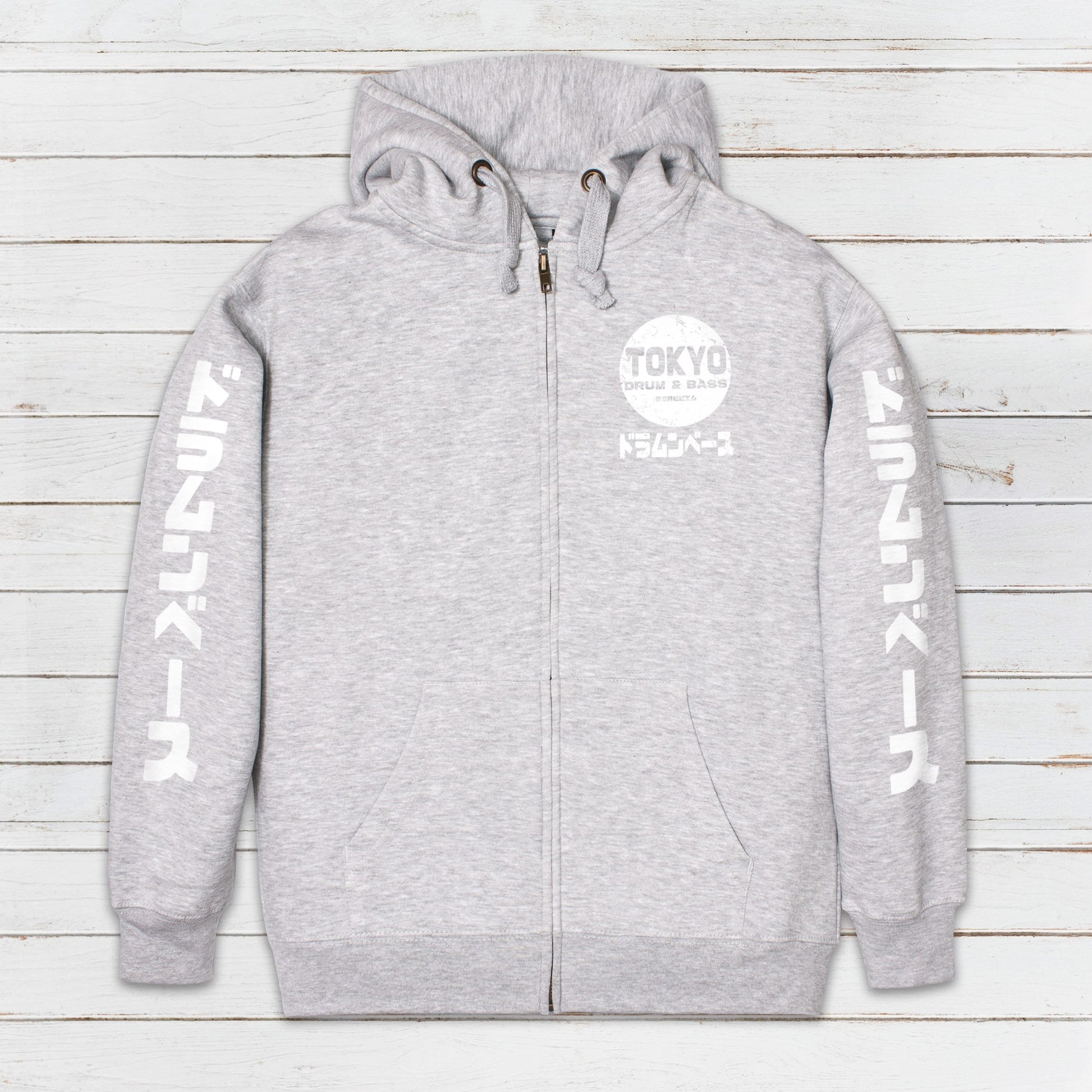 Tokyo Drum & Bass Zip Up Hoodie Japanese Japan Streetwear Jungle Junglist Synth Music Sweatshirt Gifts for Men Mens Womens Zipped Hooded Top