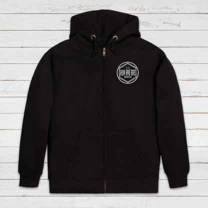 Drum and Bass Alliance Logo Zip Up Hoodie Jungle Junglist & Synth DnB EDM DJ Music Producer Sweatshirt Gifts for Men Mens Womens Hooded Top