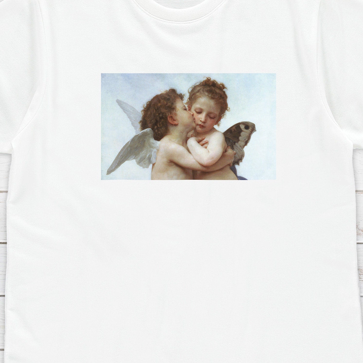 Cupid T Shirt L'Amour and Psyché Bouguereau Baroque Rococo Art Quirky Aesthetic Grunge Alternative Gift Cute Pretty Womens Mens Printed Tee