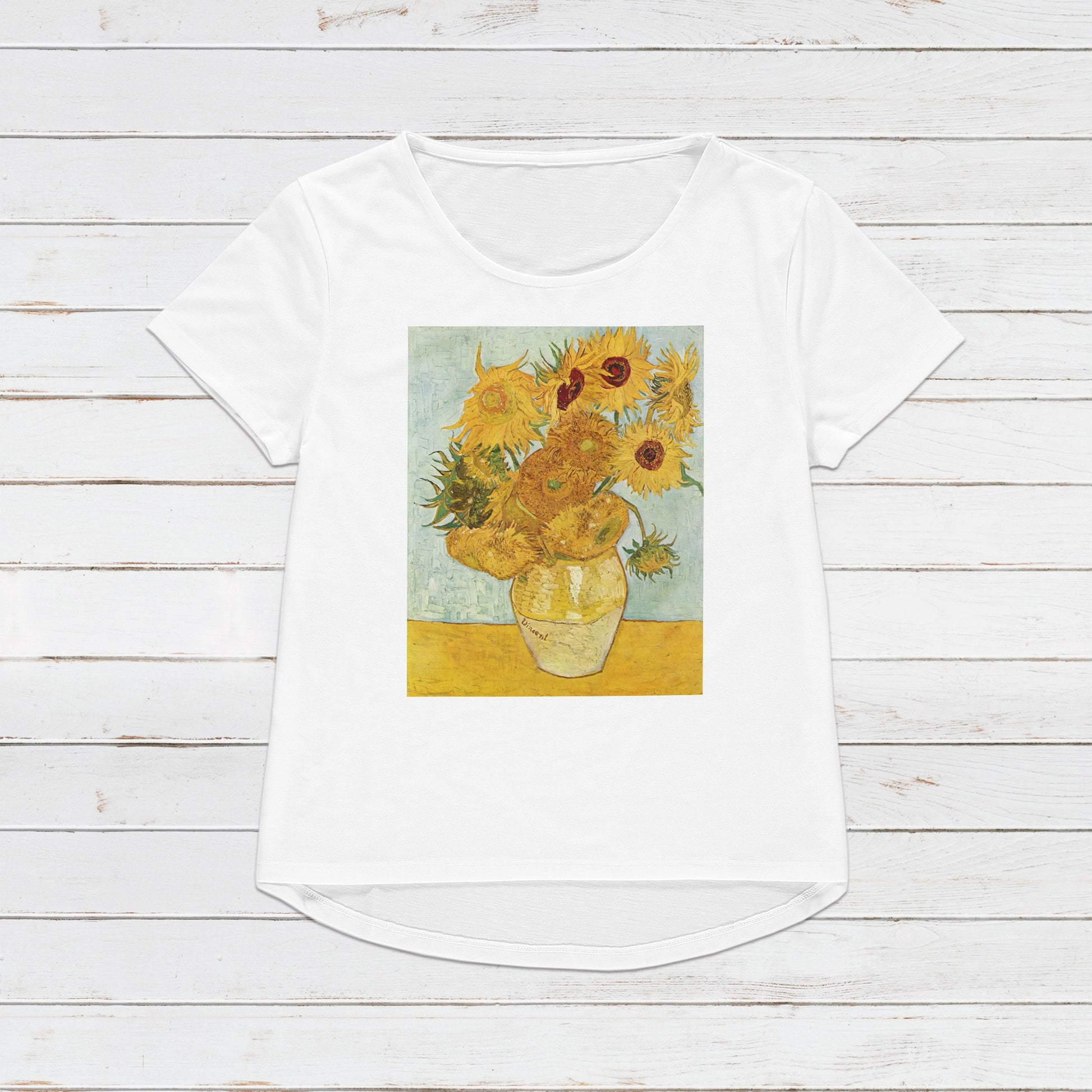 Sunflowers T Shirt Van Gogh Impressionist Classical Art Flowers Floral Aesthetic Pretty Soft Grunge Gift Womens Mens Graphic Printed Tee Top