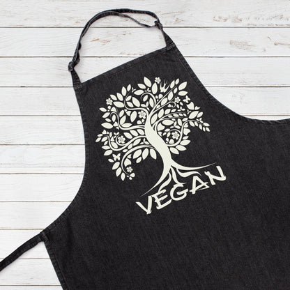 Vegan Apron Tree Of Life Animals Earth Climate Change Herbivore Women's Men's Full Length One Size Printed Baking Cooking Apron Gift Gifts