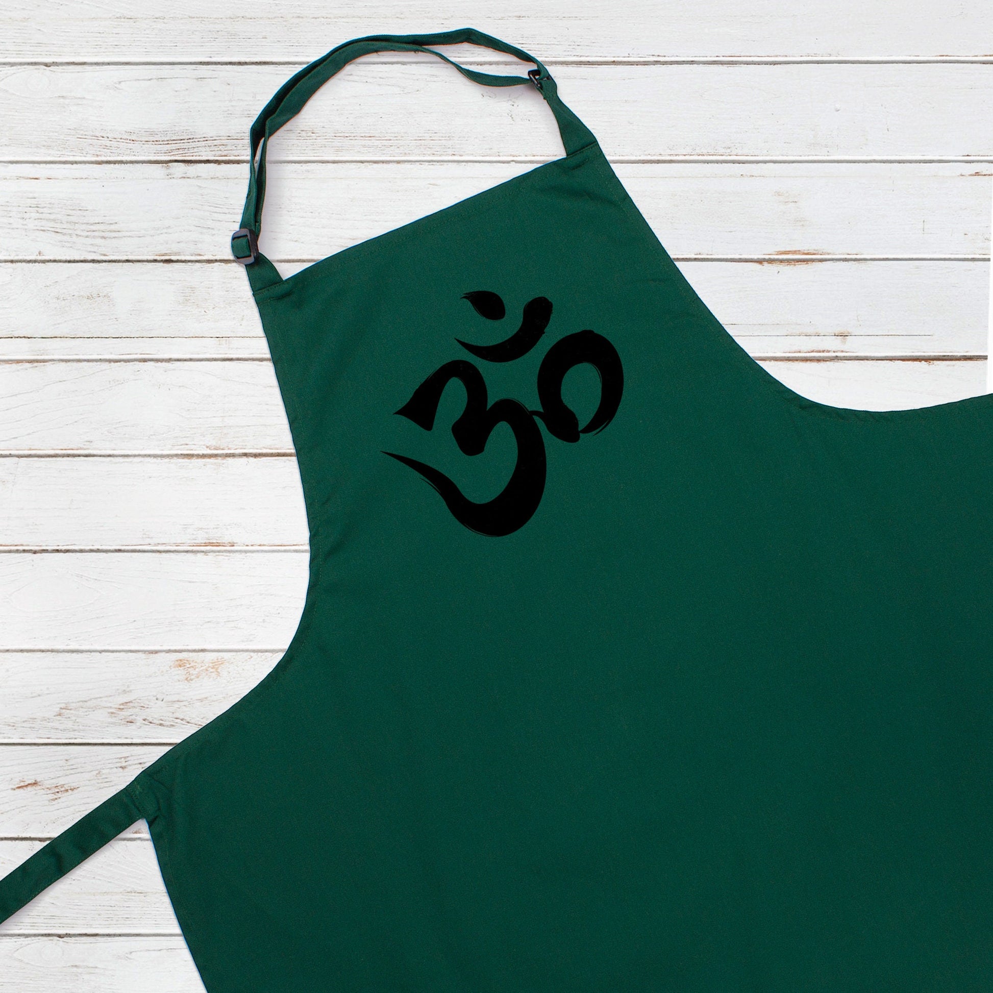 Om Printed Baking Cooking Apron Peace Zen Sanskrit Yoga Mandala Mindfulness Keep Calm Women's Men's One Size Full Length Chef's Gift Gifts