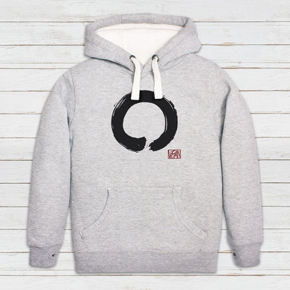 Enso Buddhist Circle Vegan Hoodie Traditional Japanese Understated Plant Based Climate Change Yoga Womens Mens Sweatshirt Printed Hooded Top