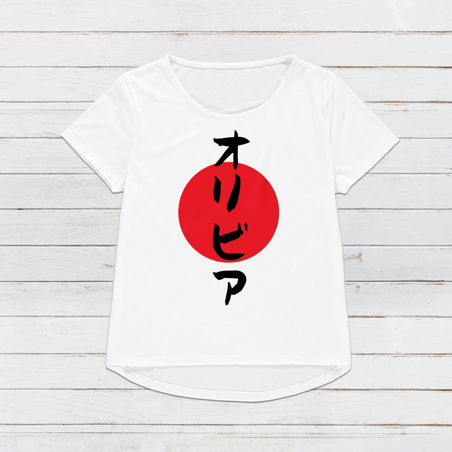 Custom Japanese T Shirt Japan Calligraphy Anime Manga Martial Arts Personalised Name Message Birthday Valentines Day Gifts Womens Girls Tee