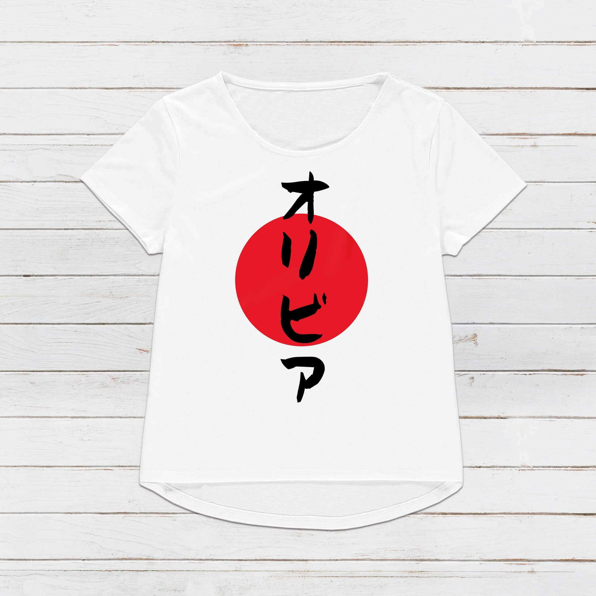 Custom Japanese T Shirt Japan Calligraphy Anime Manga Martial Arts Personalised Name Message Birthday Valentines Day Gifts Womens Girls Tee