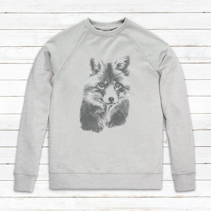 Fox Cub Sweatshirt Artist Pencil Sketch Drawing Anti Hunting Vegan Art Animal Cute Valentines Day Gifts Mens Womens Printed Sweater Jumper