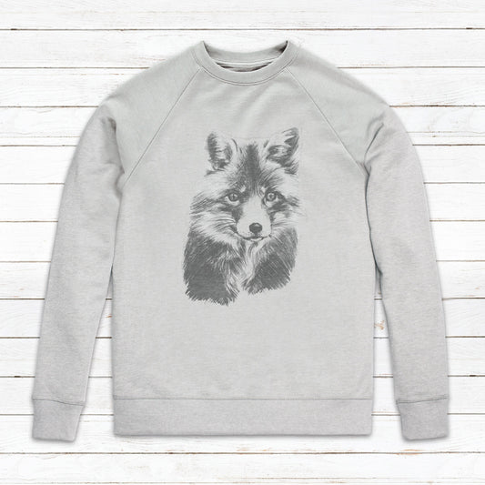 Fox Cub Sweatshirt Artist Pencil Sketch Drawing Anti Hunting Vegan Art Animal Cute Valentines Day Gifts Mens Womens Printed Sweater Jumper