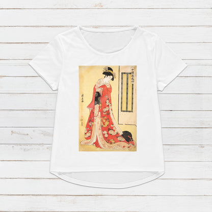 Japanese Ukiyo-e T Shirt Woodblock Art Yoshitoshi Kyoto Geisha Maiko Tattoo Beautiful Japan Calligraphy Womens Mens Graphic Printed Tee Top