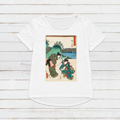 Japanese Ukiyo-e T Shirt Woodblock Art Hiroshige Onna Mushi Bugeisha Samurai Bushido Japan Martial Arts Gift Womens Mens Graphic Printed Tee