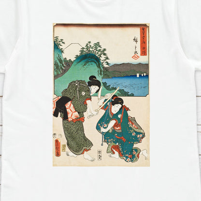 Japanese Ukiyo-e T Shirt Woodblock Art Hiroshige Onna Mushi Bugeisha Samurai Bushido Japan Martial Arts Gift Womens Mens Graphic Printed Tee