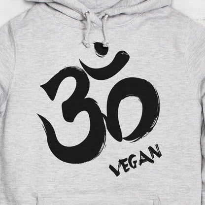 Om Vegan Hoodie Herbivore Plant Based Animal Rights Kindness Be Kind AF Sanskrit Planet Earth Womens Printed Hooded Top Jumper Sweatshirt