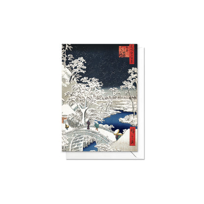 Japanese Ukiyo-e Art Greeting Cards Christmas Card Set Xmas New Year Winter Woodblock Print Aesthetic Hiroshige Hokusai Haiku Basho Elegant