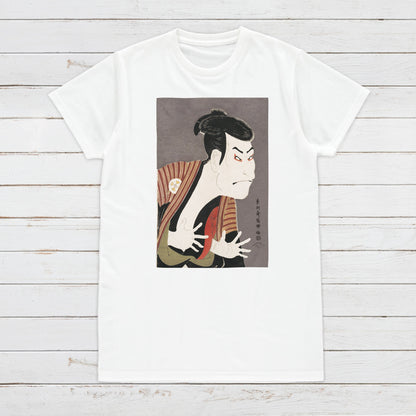 Japanese Ukiyo-e T Shirt Woodblock Art Actor Otani Oniji as Yakko Edobei Samurai Aesthetic Kanji Calligraphy Womens Mens Graphic Printed Tee