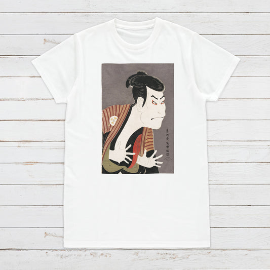 Japanese Ukiyo-e T Shirt Woodblock Art Actor Otani Oniji as Yakko Edobei Samurai Aesthetic Kanji Calligraphy Womens Mens Graphic Printed Tee