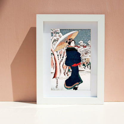 Japanese Ukiyo-e Art Greeting Cards Set of 10 - Christmas Card Xmas New Year Winter Woodblock Print Aesthetic Hiroshige Hokusai Haiku Basho