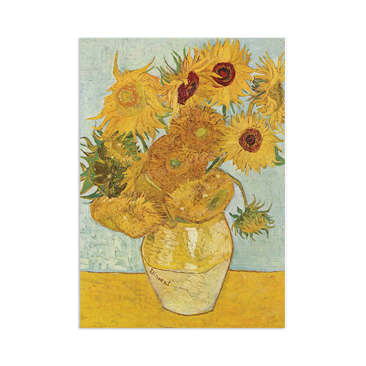 Impressionist Wall Art Print Poster Japanese Style Vincent Van Gogh Twelve Sunflowers Beautiful Floral Flowers Impressionism Painting A3