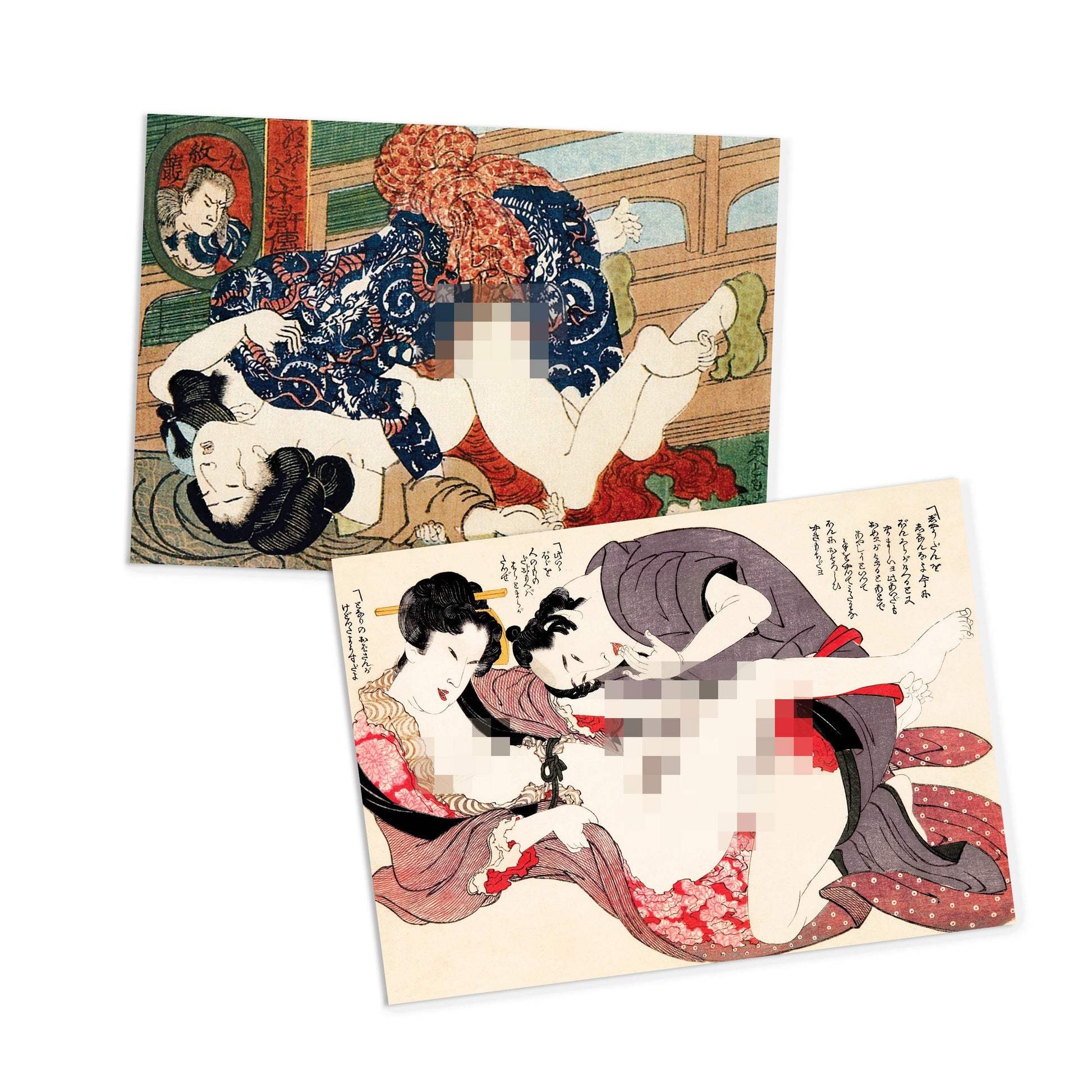 Shunga Erotic Japanese Ukiyo-e Art Postcards Set of 10 - Postcard Prints Pack Woodblock Art Print Hokusai Kitagawa Octopus Geisha Cards Gift