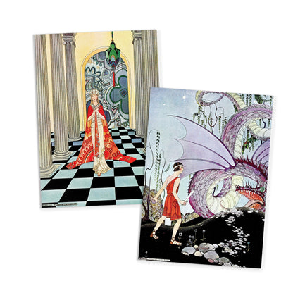 Fairy Tale Illustrations Art Postcards Set of 10 - Postcard Prints Pack Virginia Frances Sterrett Pretty Beautiful Tanglewood Tales Cards