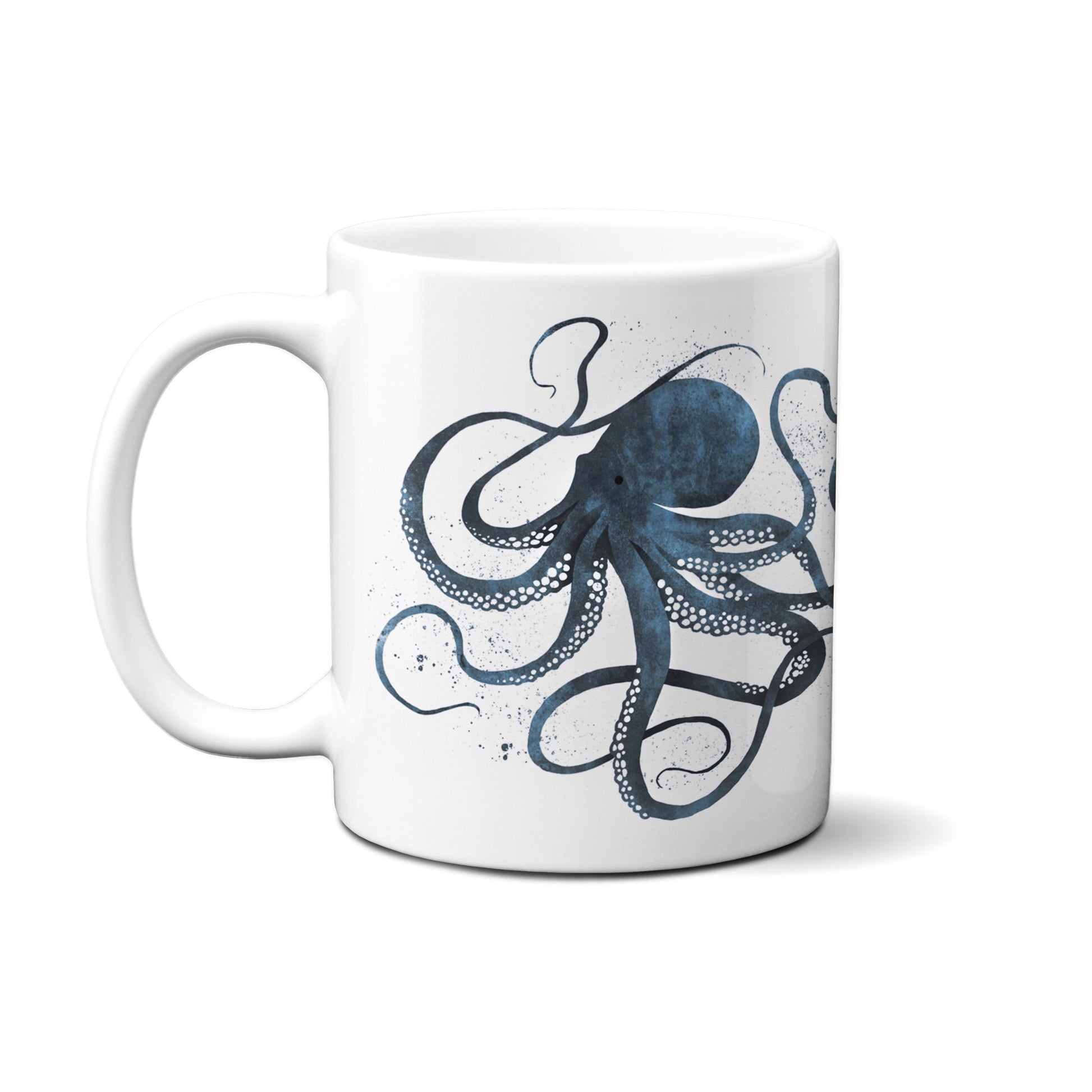 Japanese Octopus Ukiyo-e Art Mug Cup with Box Boxed Woodblock Print Samurai Tattoo Bushido Monster Kanji Gyotaku Japan Koi Calligraphy Gift