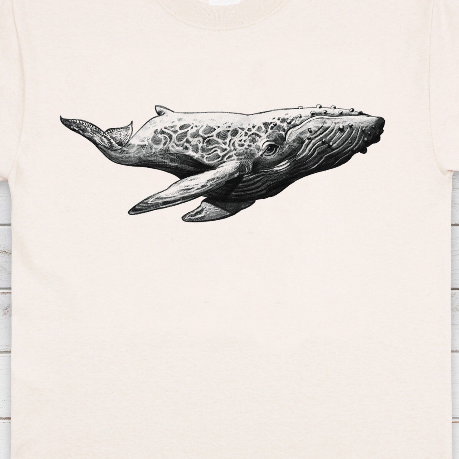 Humpback Whale T Shirt Traditional Art Pencil Drawing Design Print Blue Orca Earth Planet Ocean Sea Vegan Mens Womens Unisex Printed Tee