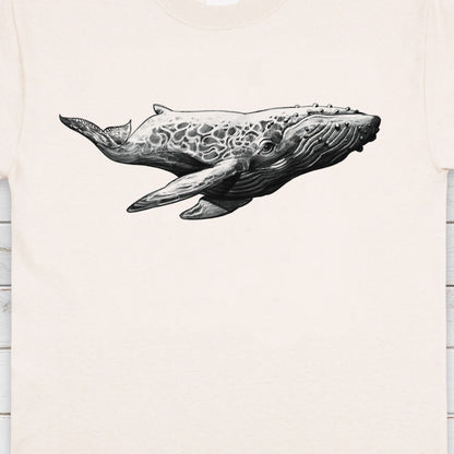 Humpback Whale T Shirt Traditional Art Pencil Drawing Design Print Blue Orca Earth Planet Ocean Sea Vegan Mens Womens Unisex Printed Tee