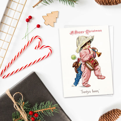 Victorian Greeting Cards Christmas Card Set Xmas Tree New Year Winter Edwardian English British Vintage Retro Santa Robin Angel Cute Unique