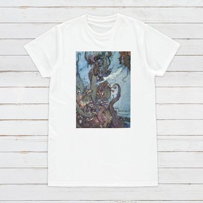 Mermaid Art T Shirt Edmund Dulac Aesthetic Victorian Pretty Fairy Princess Soft Grunge Pre-Raphaelite Y2K 90s Gift Womens Mens Printed Tee