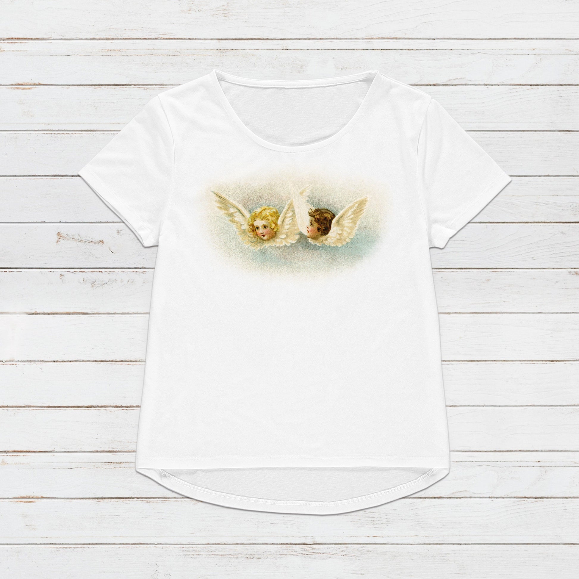 Victorian Angel T Shirt Cupids Seraphim Cherubim Dove Wings Kitsch Quirky Cute Aesthetic Grunge Alternative Gift Womens Mens Printed Tee Top
