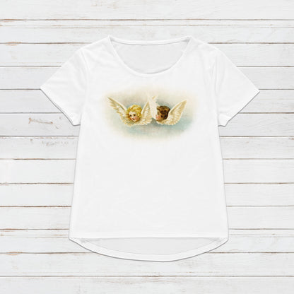 Victorian Angel T Shirt Cupids Seraphim Cherubim Dove Wings Kitsch Quirky Cute Aesthetic Grunge Alternative Gift Womens Mens Printed Tee Top