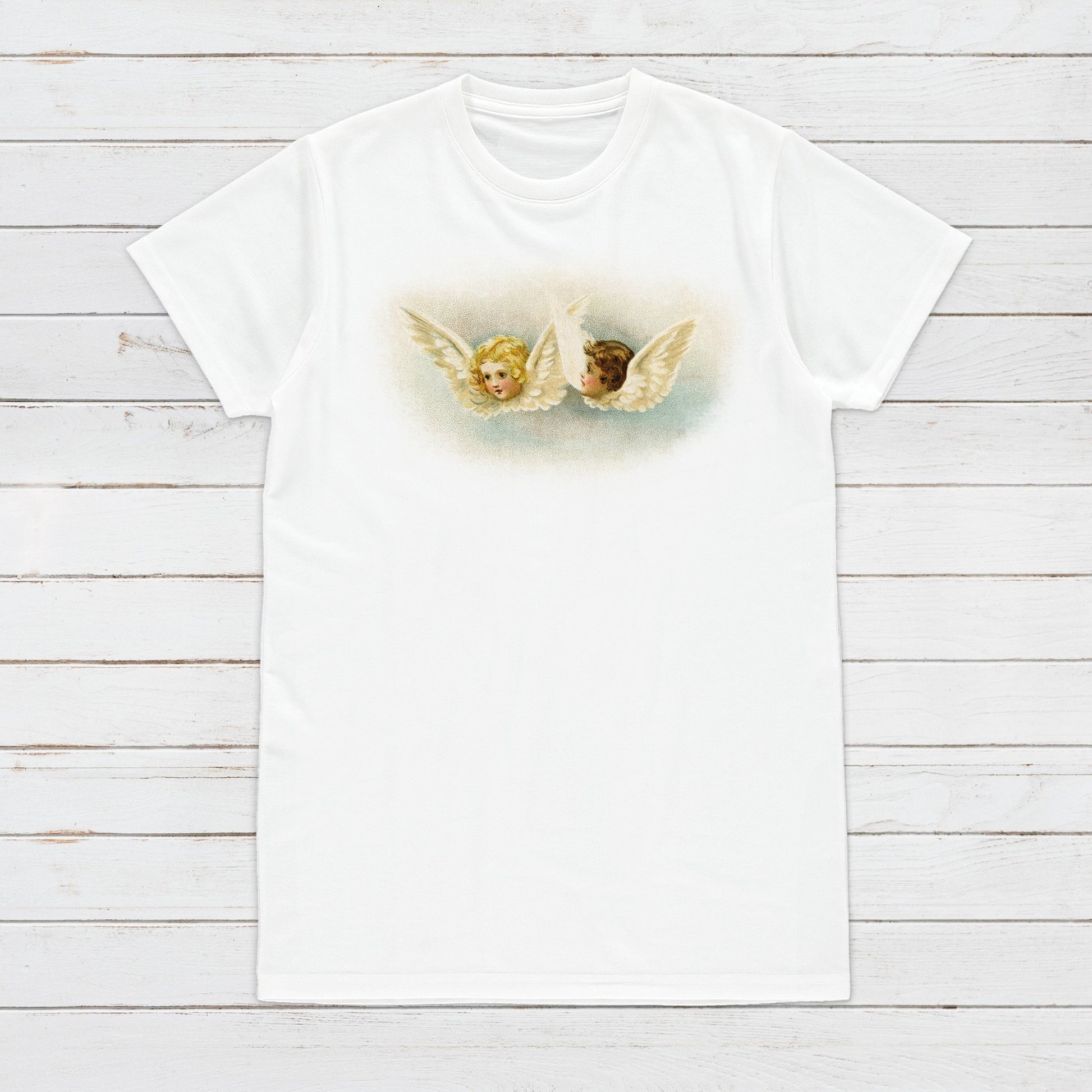 Victorian Angel T Shirt Cupids Seraphim Cherubim Dove Wings Kitsch Quirky Cute Aesthetic Grunge Alternative Gift Womens Mens Printed Tee Top