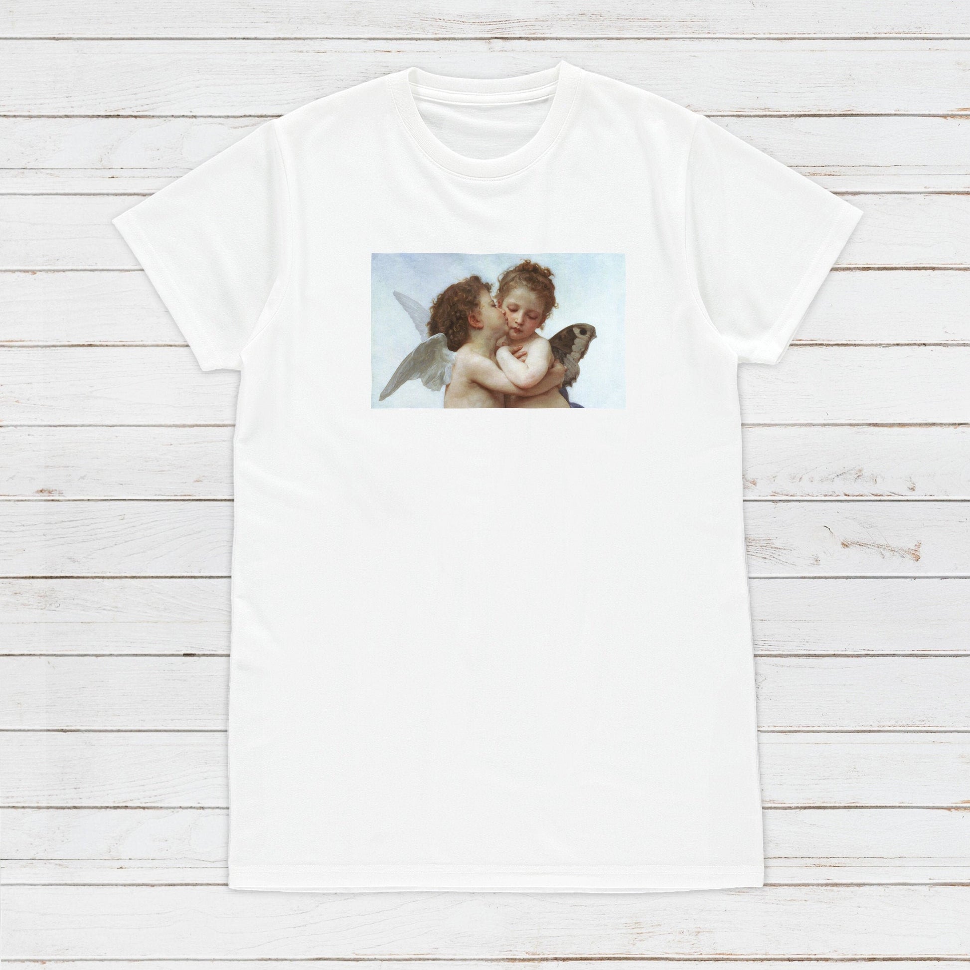 Cupid T Shirt L'Amour and Psyché Bouguereau Baroque Rococo Art Quirky Aesthetic Grunge Alternative Gift Cute Pretty Womens Mens Printed Tee