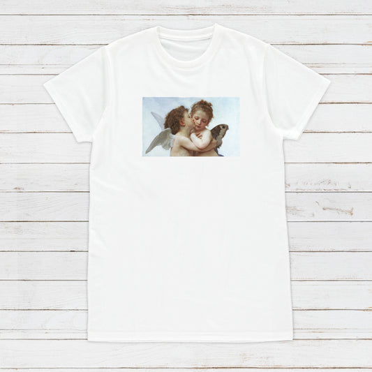 Cupid T Shirt L'Amour and Psyché Bouguereau Baroque Rococo Art Quirky Aesthetic Grunge Alternative Gift Cute Pretty Womens Mens Printed Tee