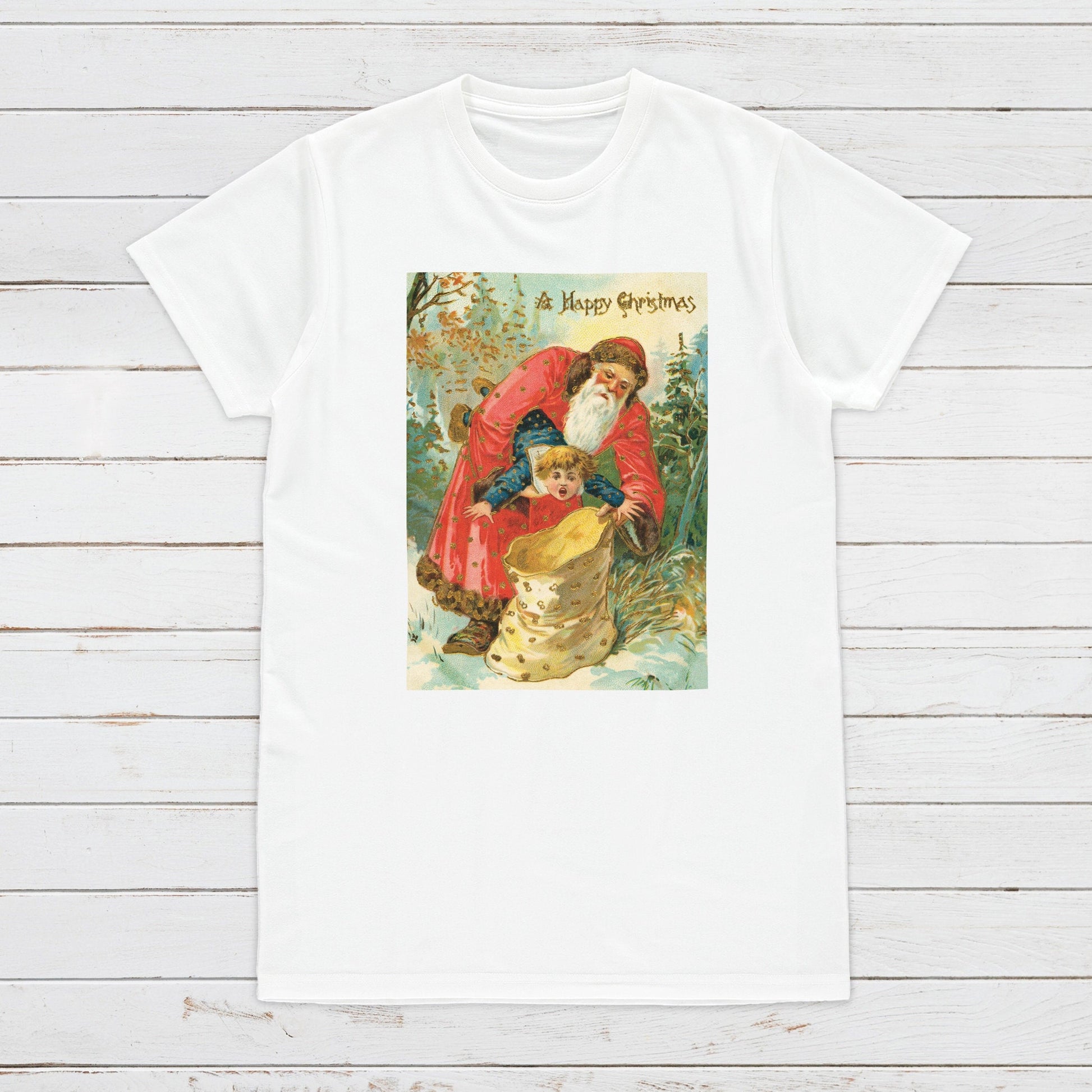 Victorian Santa Claus T Shirt Weird Funny Creepy Kitsch Quirky Original Cute Aesthetic Grunge Alternative Gift Womens Mens Printed Tee Top