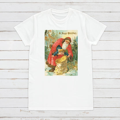 Victorian Santa Claus T Shirt Weird Funny Creepy Kitsch Quirky Original Cute Aesthetic Grunge Alternative Gift Womens Mens Printed Tee Top