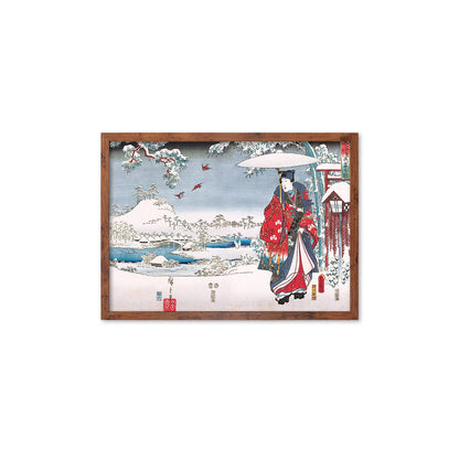 Japanese Art Prince Genji Framed Mounted Ukiyo-e Wall Decor Print Poster Woodblock Maiko Geisha Kimono Bijin Tattoo Calligraphy Beautiful