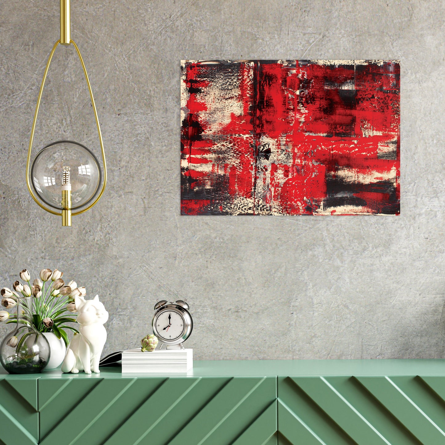 Abstract Art Print Poster Wall Home Decor Painting Original Modern Contemporary Expressionism Medium Original Unique Beautiful Scandi Bright