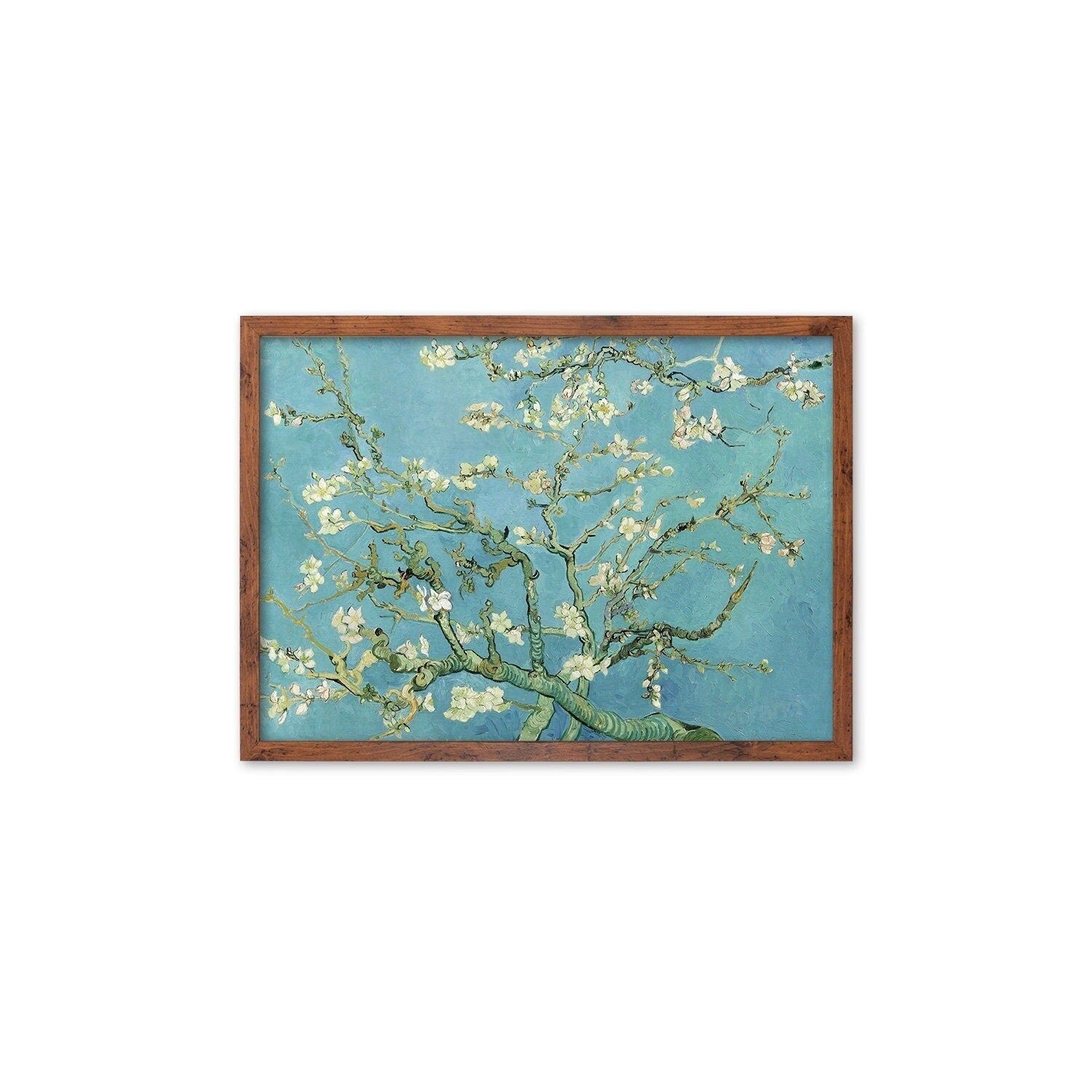 Vincent Van Gogh Art Print Poster Impressionist Almond Blossoms Floral Flowers Impressionism Painting Framed Mounted Wall Beautiful A2 A3