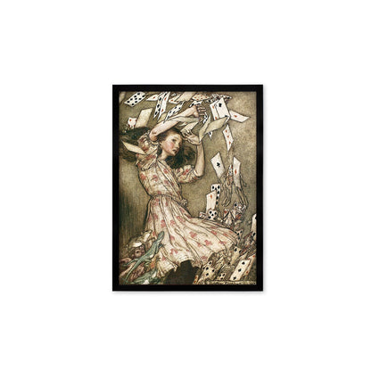 Alice In Wonderland Framed Art Print Poster Wall Mounted Antique Old Book Illustration Cards Arthur Rackham Victorian Edwardian Cute Quirky