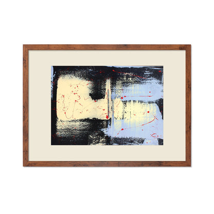 Contemporary Abstract Art Framed Mounted Wall Decor Print Poster Painting Original Modern Expressionism Original Unique Japanese Wabi Sabi