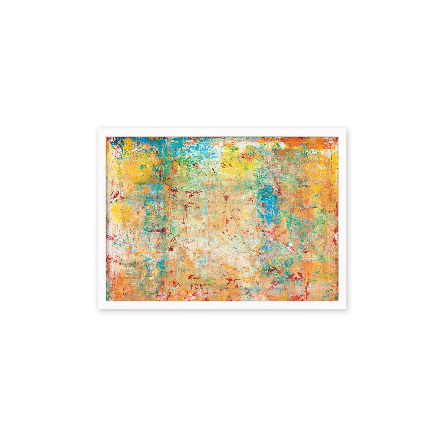 Contemporary Abstract Art Framed Mounted Wall Decor Print Poster Painting Original Modern Expressionism Original Unique Pretty Beautiful
