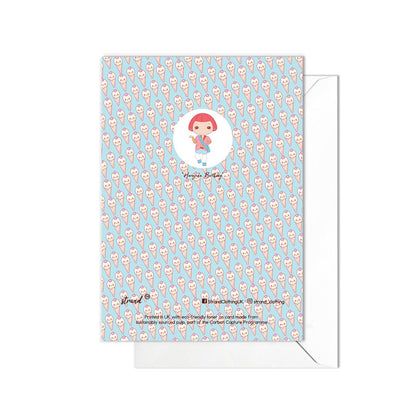 Happy Birthday Greeting Card Print Kawaii Cute Japanese Aesthetic Harajuku Fashions Gyaru Visual Kei Goth Loli Anime Manga Art Unique - H91