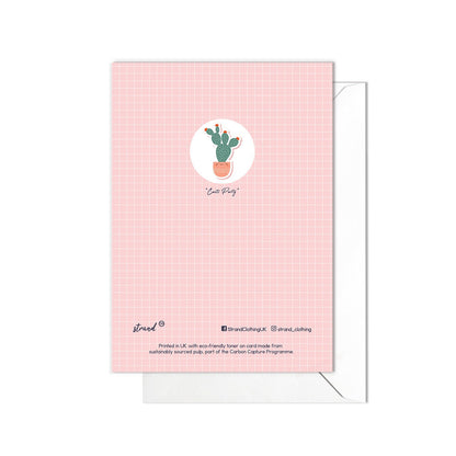 Happy Birthday Greeting Card Print Kawaii Cute Japanese Aesthetic Cactus Cacti with Faces Funny Anime Manga Art Unique Succulents Palm - C14