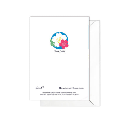 Happy Birthday Greeting Card Print Kawaii Cute Japanese Aesthetic Sakura Cherry Blossoms Anime Manga Art Unique Tokyo Japan Language - S15