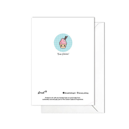 Happy Birthday Greeting Card Print Kawaii Cute Japanese Aesthetic Adorable Sushi Mochi Onigiri with Faces Anime Manga Art Unique Funny - S28