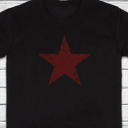 Red Star T Shirt Minimalist Abstract Geometric Streetwear Skater Retro Graphic Design 90s Yoga Gym Women's Men's Screen Printed Rad Y2K Tee